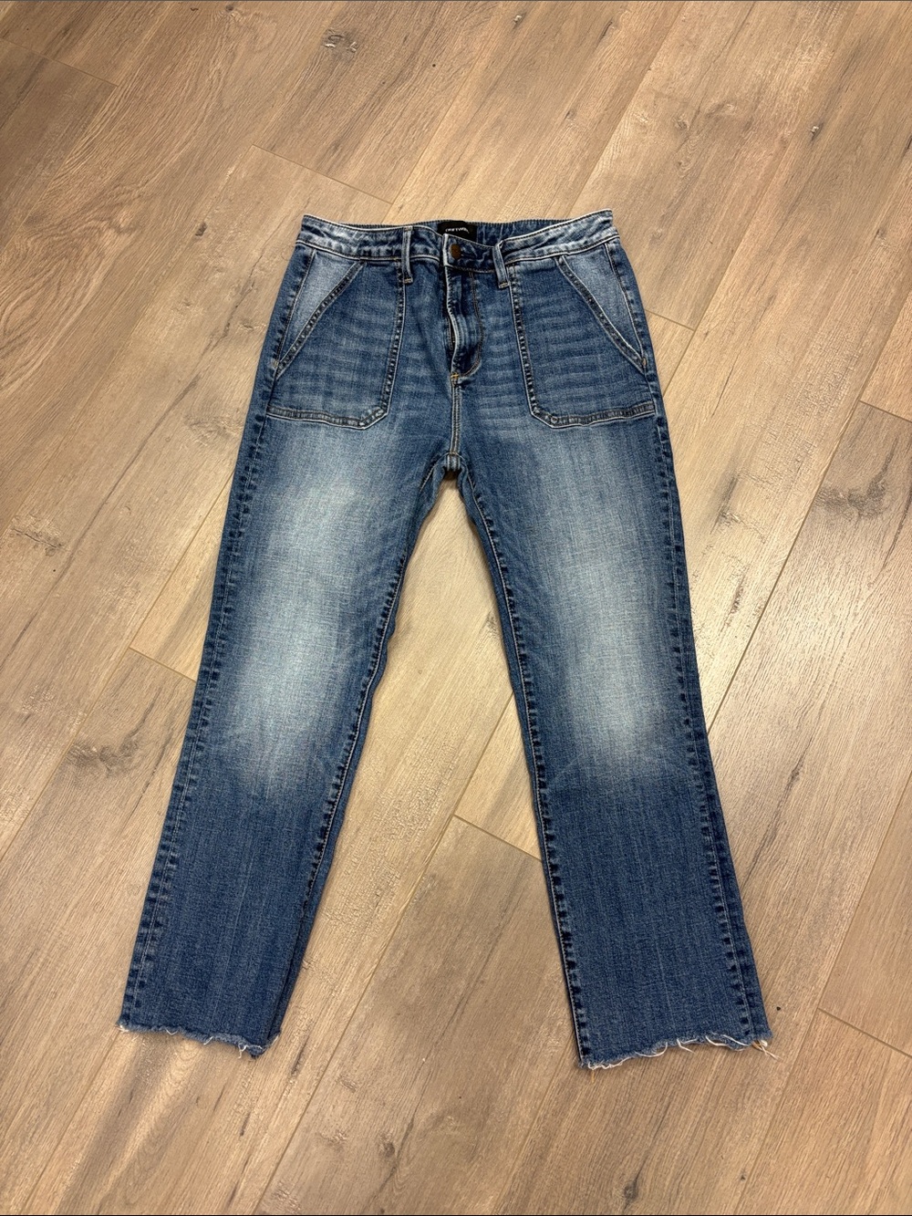 Driftwood audrey Straight-Leg raw hem Jeans